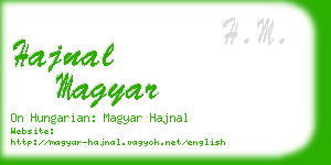 hajnal magyar business card